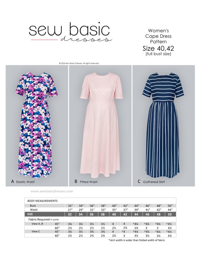 Women's Patterns | Sew Basic Dresses Women's Patterns | Sew Basic Dresses