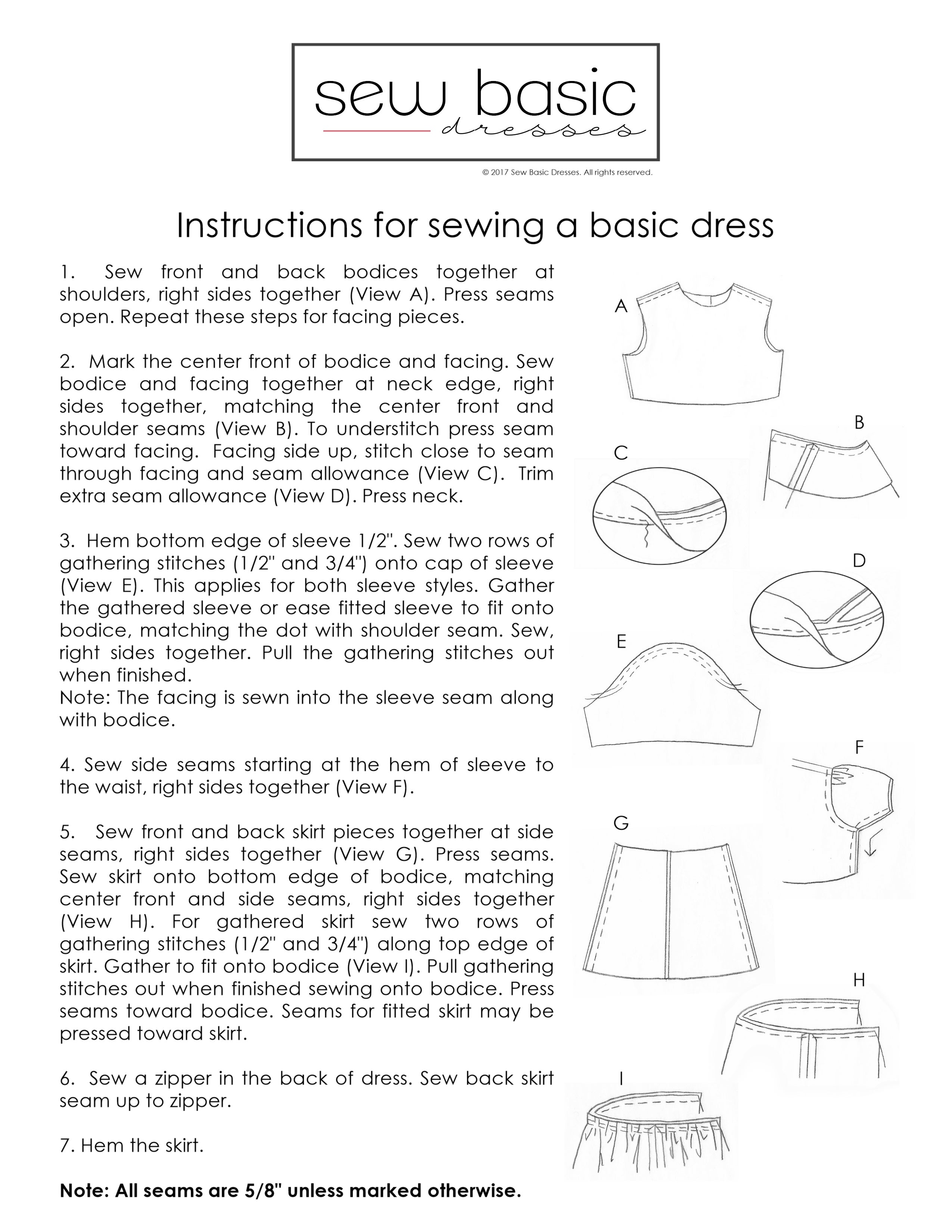 Sew Basic Girls' Basic Dress Pattern | Sew Basic Dresses